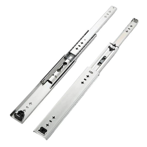 Full Extension Locking Drawer Slides Made From Cold Rolled Steel With Blue Zinc Plated Finish Smooth Rail Glide