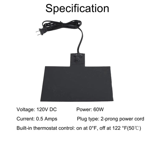 Specifications of Zero Stress Silicone Battery Heater Pad With Smart Thermostat To Crush Winter And Make Cold Starts A Walk In The Park For Your Ride In Slate Gray.
