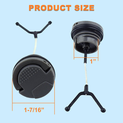 Flip Up Fuel And Oil Cap Kit For Husqvarna Chainsaws With Gas Filter Line And Primer Bulb Fits 435 440 445 450 455 Rancher 460 Rancher 555 562XP 572XP 592XP Replacement showing size
