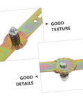 Close-up of heavy-duty adjustable hinge showcasing texture and details, ideal for sofas, beds, and cabinets.