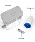 ZeroWater Technology 23 Cup Water Filter Dispenser with 5-stage filter and TDS meter, certified clean water for family kitchen use.