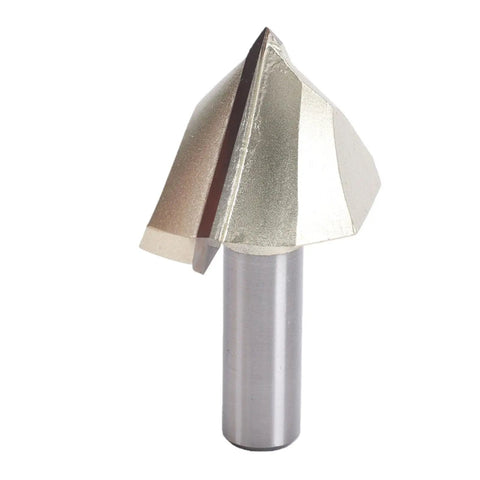 Hot Selling 90 Degree V Groove Router Bit With Tungsten Steel Carving Tips And Half Inch Shank for wood, showcasing sharp 90-degree design.
