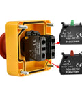 Red Weatherproof Emergency Stop Push Button Switch 660V 10A With Box And Key 1NO 1NC Heavy Duty Pro Grade Industrial Safety Stop Control
