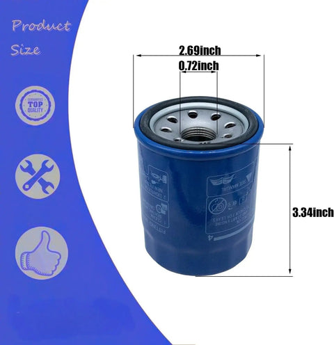 Blue Honda Oil Filter 10 Pack For GX610 GX620 GX630 GX660 GX670 GX690 Engines Replacement Parts, 3.34 x 2.69 inches