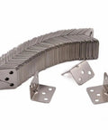 Heavy Duty Stainless Steel L Brackets 100Pcs Right Angle Corner Bracket For Furniture Reinforcement And Woodworking Joints visible in a stacked arrangement.