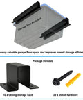 Heavy Duty Overhead Garage Storage Racks 10 Pack Adjustable Ceiling Bin System Tough As Nails Metal Ceiling Rails Kit