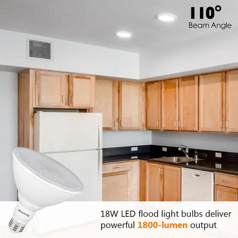 Heavy Hitter Par38 LED Flood Light Bulbs Outdoor With E26 Base 18 Watt 120 Watt Equivalent Daylight 5000K Dimmable Weatherproof Yard And Driveway Upgrade 1800 Lumens 4 Pack No Sweat Install
