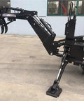 Heavy Duty Workhorse Backhoe Attachment For Tractors With 15 Inch Bucket PTO Pump And Tank Six Foot Digging Depth 180 Degree Swing
