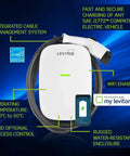 Level 2 Smart EV Charger With Wi Fi 48 Amp 208 240 VAC 11.6 kW Output 18 Foot Cable Indoor Outdoor Hardwired EV Charging Station