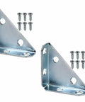 Heavy Duty 2 Inch By 2 Inch By 0.61 Inch Corner Brace Set, Zinc Plated Steel, 1.5 Gauge, 2 Pack For Interior And Exterior Projects