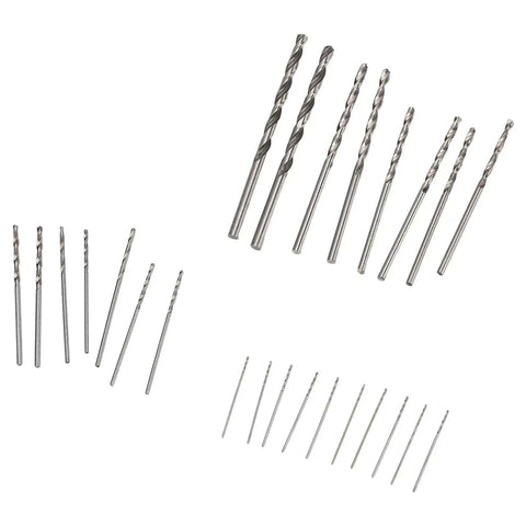 25Pcs HSS Micro Twist Drill Bit Set For PCB And Jewelry Crafting, Dope Precision Bits 0.5mm To 3.0mm, displayed in size order.