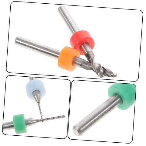 Close-up of 30-Piece Cobalt PCB Drill Bit Set For Circuit Board Engraving And Jewelry Crafting With color-coded tungsten steel micro bits