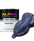 Dope Grayed Out Blue Basecoat Paint Gallon Ready To Spray With Medium Reducer Top Shelf Automotive Refinish Coating For Epic Custom Garage Build Finished Looks Sick with color sample.