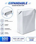 Heavy Duty Poly Mailers 14.5 x 19 Inch Waterproof Self Seal Shipping Envelopes with expandable gusseted bottom and features