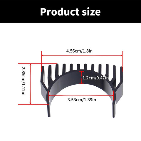 Top Tier Aluminum Stepper Motor Heat Sink crafted for NEMA14 and K1Max, measuring 4.56cm x 2.85cm, ideal for 3D printers.