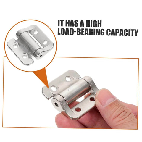 Close-up of Thickened Zinc Alloy Cabinet Hinges With Damping For Residential Doors And Corner Cabinets Built To Last OSALADI Heavy Duty 3 Nm Torque Silver Large Size For Home Repair And Replacement, showing high load-bearing capacity.