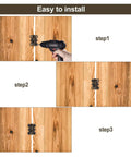 Installation steps for Vintage Butterfly Hinge Set for Wooden Jewelry Boxes and Cabinets Iron Hardware Built to Last shown on wood
