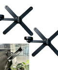 Magnetic Fan Mount With 2 Pivot Joints For Cabinet And Greenhouse No Drill Magnetic Attachment For Ferrous Metal Surfaces, black metal arm