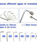 68 Piece Set Screw Kit With 24 Sizes Metric And SAE Hex Socket Grub Screws In 304 Stainless Steel With Hex Wrenches overview.