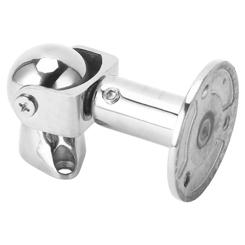 Premium Rotating Head Magnetic Door Stopper Made From 316 Marine Grade Stainless Steel With Self Aligning Adjustable Catch Holder Perfect For Boats Yachts Rv And Heavy Doors Windows, close-up view of spherical head and base.