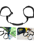 Black grip ready scuba tank retainer band and carry strap for diving cylinders, wear resistant for stable underwater use