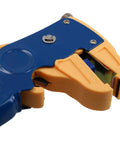 Pro Rig Automatic Wire Stripper And Electrical Cutter Self Adjusting Design, blue and yellow tool handles 0.2-6mm cables.