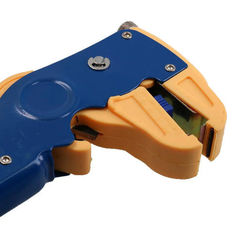 Pro Rig Automatic Wire Stripper And Electrical Cutter Self Adjusting Design, blue and yellow tool handles 0.2-6mm cables.