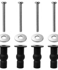 Four Pack Toilet Seat Bolts Kit With Nuts And Washers For Top Mount Hinges Fits 10mm To 12mm Mounting Holes Stainless Steel Bolts