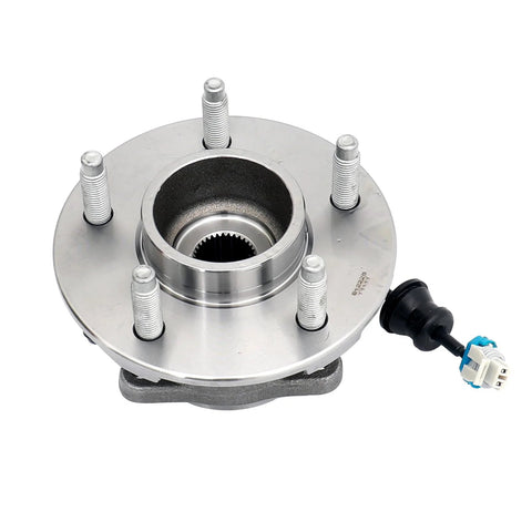 Front view of Rear Wheel Hub Bearing Assembly Set Of 2 For 2005 2006 Chevy Equinox 4 Wheel ABS And 2002 2007 Saturn Vue 4 Wheel ABS