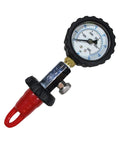 Scuba DIN tank pressure gauge 5000 psi/350 bar with red handle and brass connector