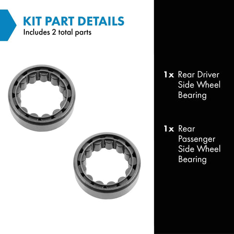 Rear Wheel Bearing Set For GM Dodge Ford Jeep With 8.75 Ring Gear Dual Bearing Kit Includes Rear Driver Side And Rear Passenger Side Bearings