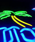 Corona Extra Pink Flamingo Real Glass Neon Light Sign with palm tree, home bar decor, hand blown gas-filled tube