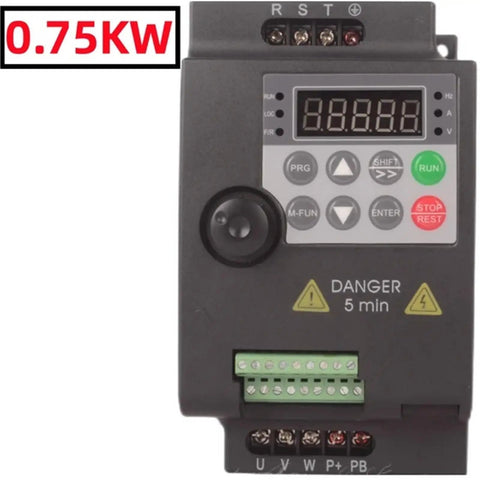 220V 0.75KW Variable Frequency Drive VFD Inverter Motor Speed Controller for 220 Volt Motors, front view