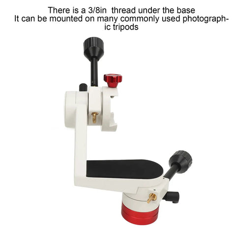 Altazimuth Telescope Mount With Three Eighths Inch Thread 360 Degree Horizontal And Vertical Adjustment Side Profile