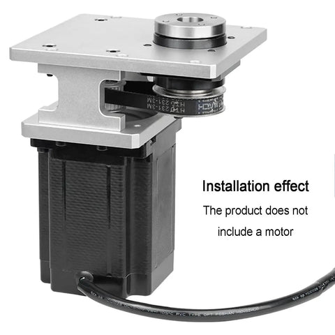 Professional Hollow Rotary Actuator Featuring Rock Solid Angular Precision And A Quick Adjust Belt Tension Knob Designed To Plug Into 86 Stepper Motors For Smooth Custom Machine Builds with aluminum body.