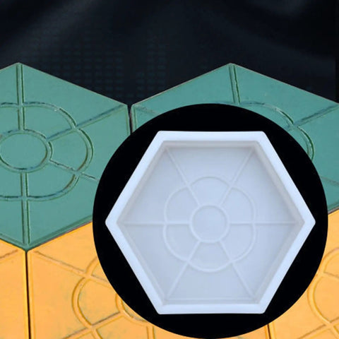 Hexagon Paving Color Brick Reusable Stepping Stone Paver Tool For Garden And Patio Sturdy Easy Pour Concrete Molds