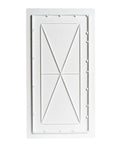 No Sweat Flush Or Surface Mount Wall Access Panel With Uv Resistant Finish, 14x29 inch, heavy duty white cover for drywall cutouts.