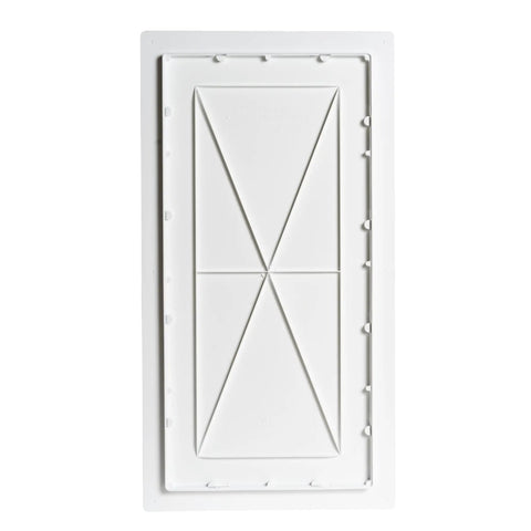 No Sweat Flush Or Surface Mount Wall Access Panel With Uv Resistant Finish, 14x29 inch, heavy duty white cover for drywall cutouts.