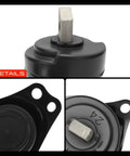 Heavy Duty Front Right Engine Motor Mount For Acura TLX And Honda Accord 2013 To 2020 Straight Bolt On Oem Replacement Drive Support Zero Vibes Setup, top view with mounting bracket.