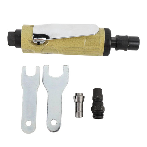 Tough As Nails Air Powered Die Grinder Cranking Out A Snappy 25000 RPM With Secure 3mm Plus 6mm Collets and accessories