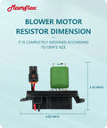 Dimensions of Blower Motor Resistor For Chevy Avalanche Silverado Suburban Tahoe And GMC Sierra Yukon 1999 To 2006