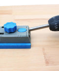 Drill using Three Eighths Inch Drill Bit With Depth Stop Collar For Pocket Hole Jig Master System on wood