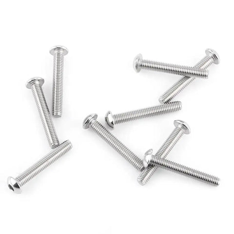 Heavy Duty M3 Hex Socket Button Head Screws 304 Premium Grade Stainless Steel 280 Piece Assortment, visible stainless steel screws.