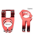 31.8mm 45mm Bike Stem Short Handlebar Stem For Mountain Road BMX MTB Fixie Cycling Aluminum Alloy Red With Beefy Four Bolt Clamp And Lightweight Hollow Design
