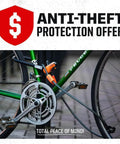 Beefed Up Heavy Duty 12mm Hardened Manganese Steel Bike Chain Lock with Six Sided Links and Nylon Cover on Green Bike