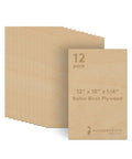 Front view of Woodpeckers Baltic Birch plywood, 12-pack, 12 x 18 x 1/4 in sheets