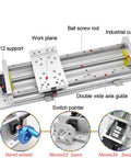 Beefy Heavy Duty Sliding Table Travel Kit With 8 Inch Travel 1605 Ball Screw HG15 Linear Rail Guide 250 Kg Load C7 Precision