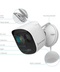 Dope 1080p Wifi Outdoor Security Camera With Spotlight And Built In Siren Strobe Two Way Audio Night Vision 133 Degree Field Of View IP65 ADC2W showing features