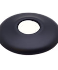 Matte black sure grip flange from the Old School Pedestal Lavatory Kit With Cross Handles In Matte Black Finish For Classic Bath Vanities