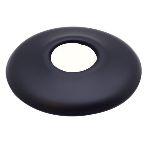 Matte black sure grip flange from the Old School Pedestal Lavatory Kit With Cross Handles In Matte Black Finish For Classic Bath Vanities
